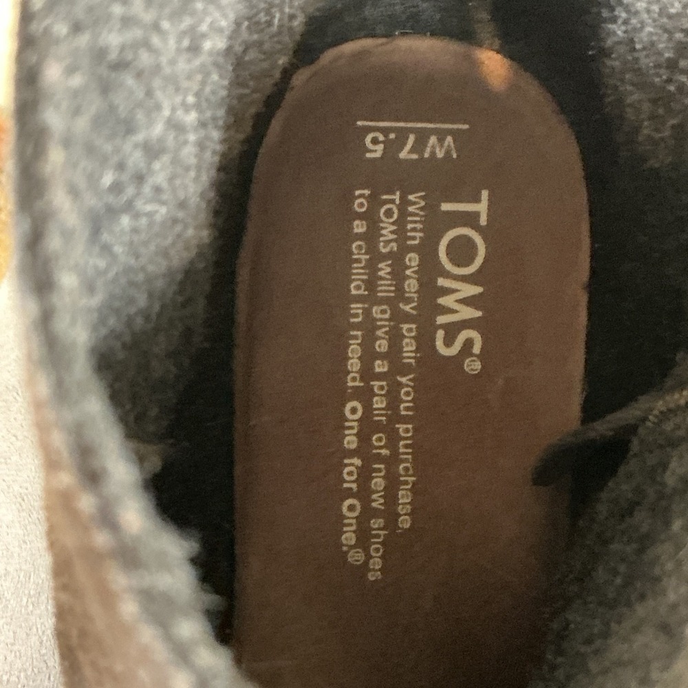 Women's Toms Nepal Side Zip Wedge Ankle Boots Booties Shoes Size 7.5 Gray‎ Suede - Picture 7 of 9